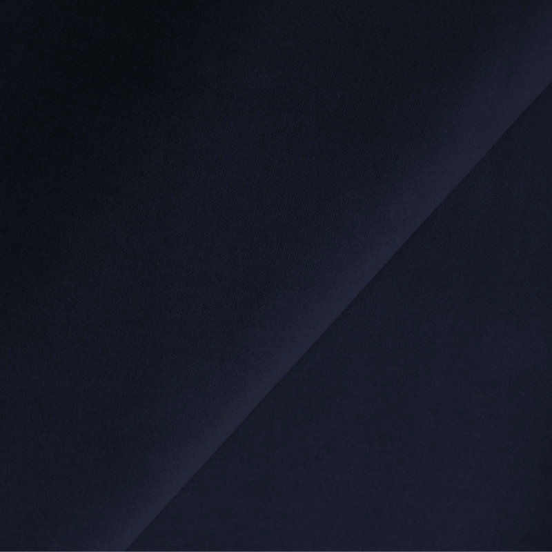 Chaise rembourrée avec roulettes Mendy, Velours performance encre classique