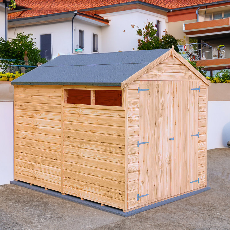 Langley 8 ft. W x 6 ft. D Wooden Storage Shed