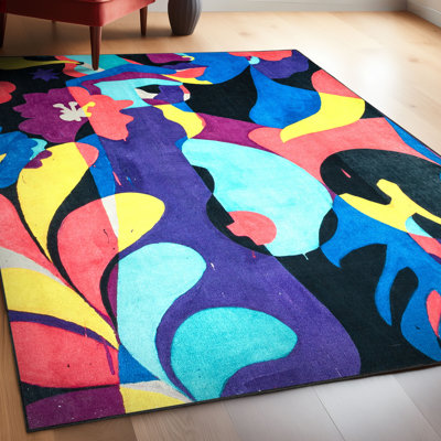 Tapis multicolore Well Woven x Misha Tyutyunik, collection The Sunday Jungle Collection A Room with a View