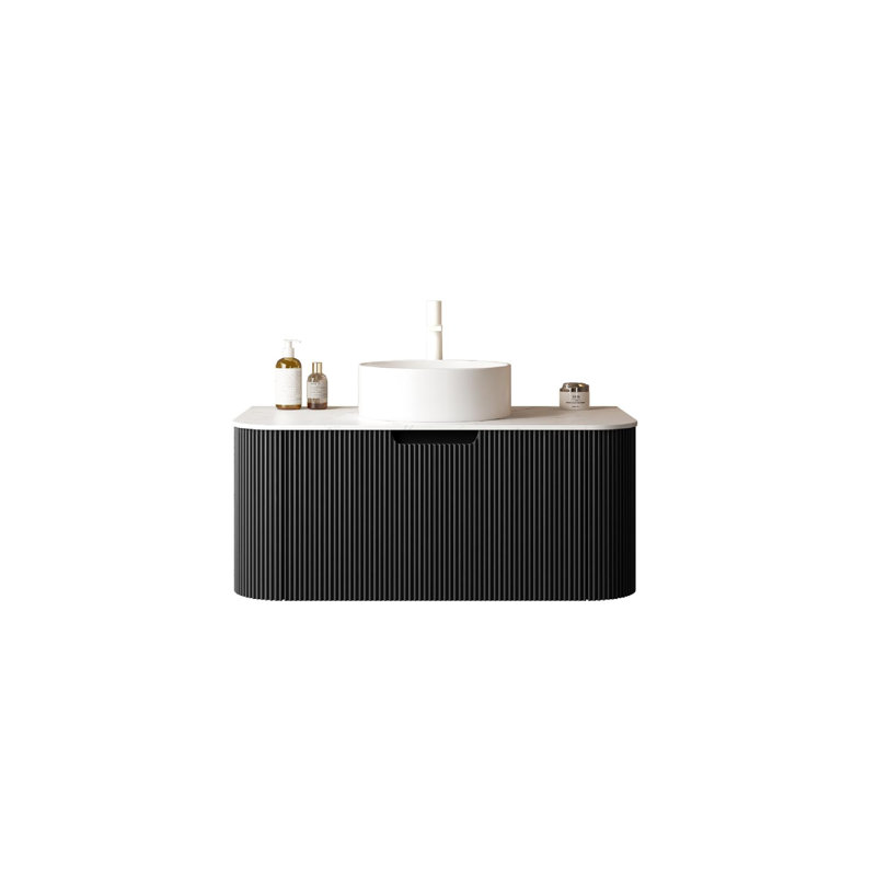 Meuble-lavabo flottant de luxe, 36, Blanc