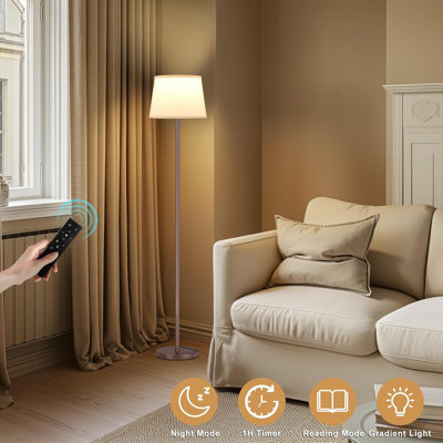 Floor Lamp With Remote, Dimmable LED Lamp For Living Room Bedroom Office, Adjustable Brightness & Color Temperature