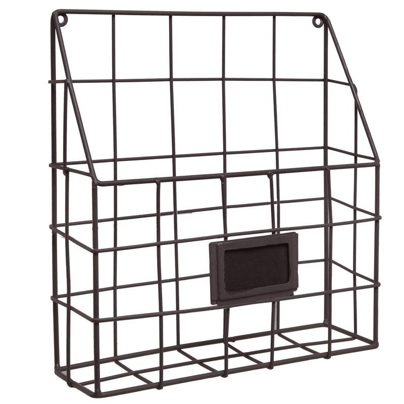 Metal Free Standing Magazine Rack, Brown