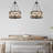 Gatlin 5 - Light 18'' W Statement Drum Dining Room Chandelier with Wood Accents
