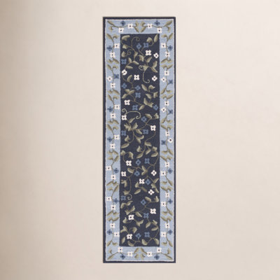 Hand-Tufted Wool Floral Outdoor Rug
