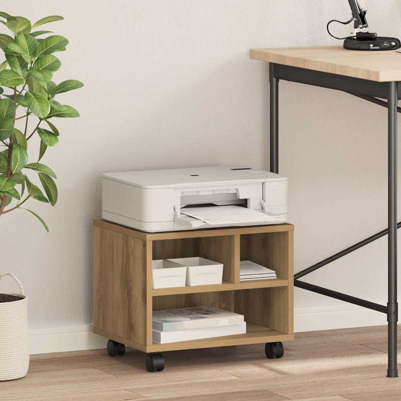 Printer Stand, Artisan Oak, 33.5cm H x 41cm W x 32cm D