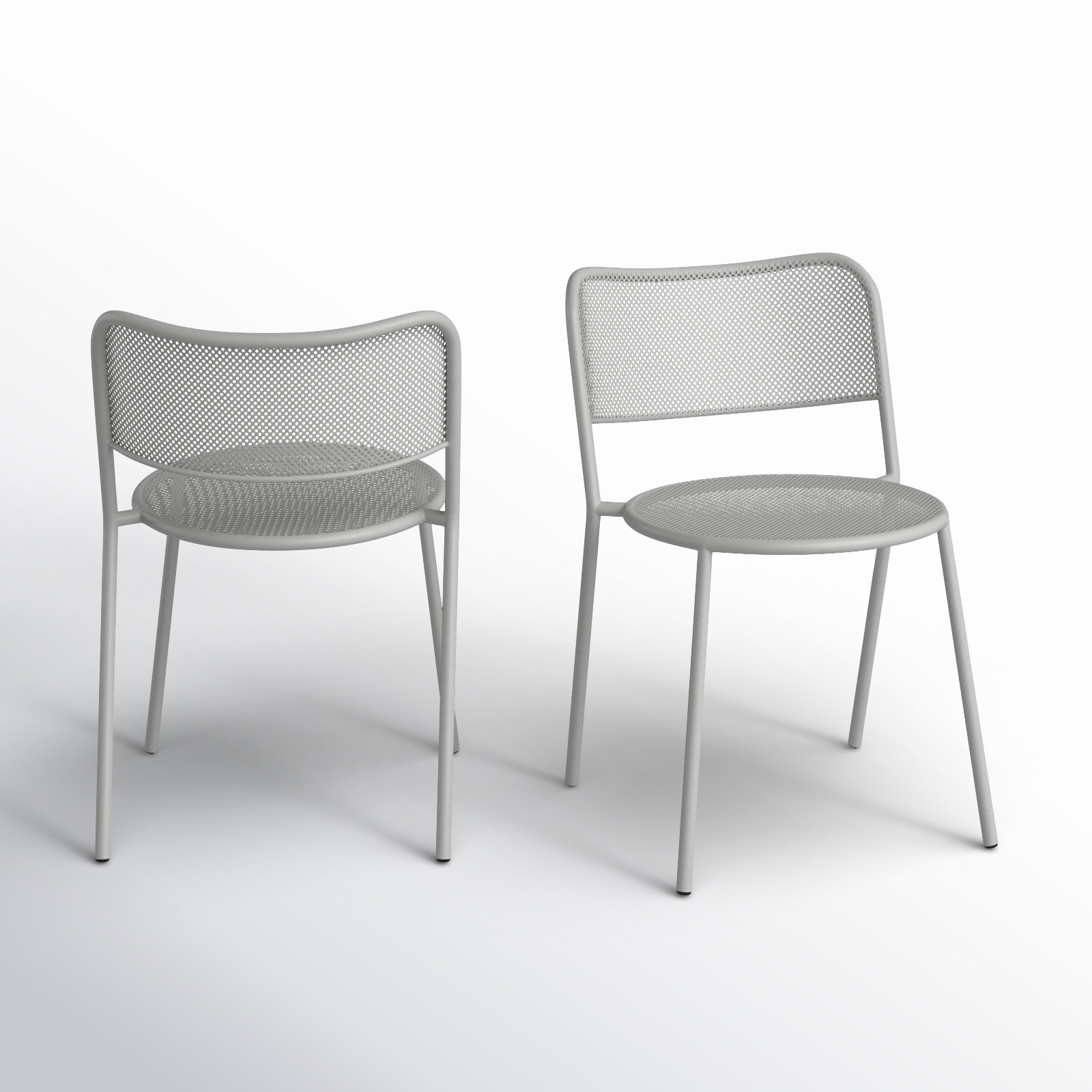 Wimberley Stackable Patio Side Chair, Oyster Gray