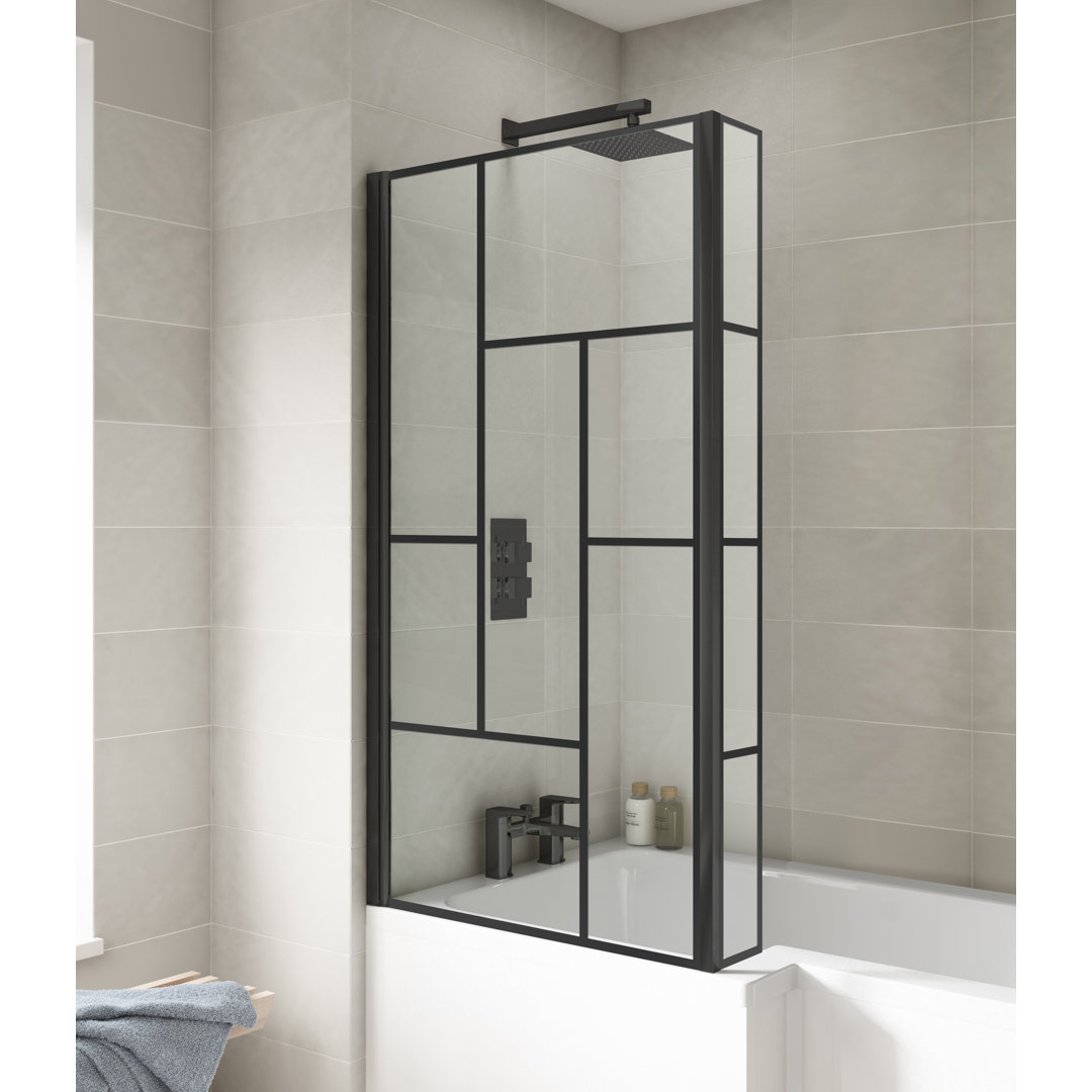 808mm W x 1430mm H Framed Tub Door with Pattern Glass