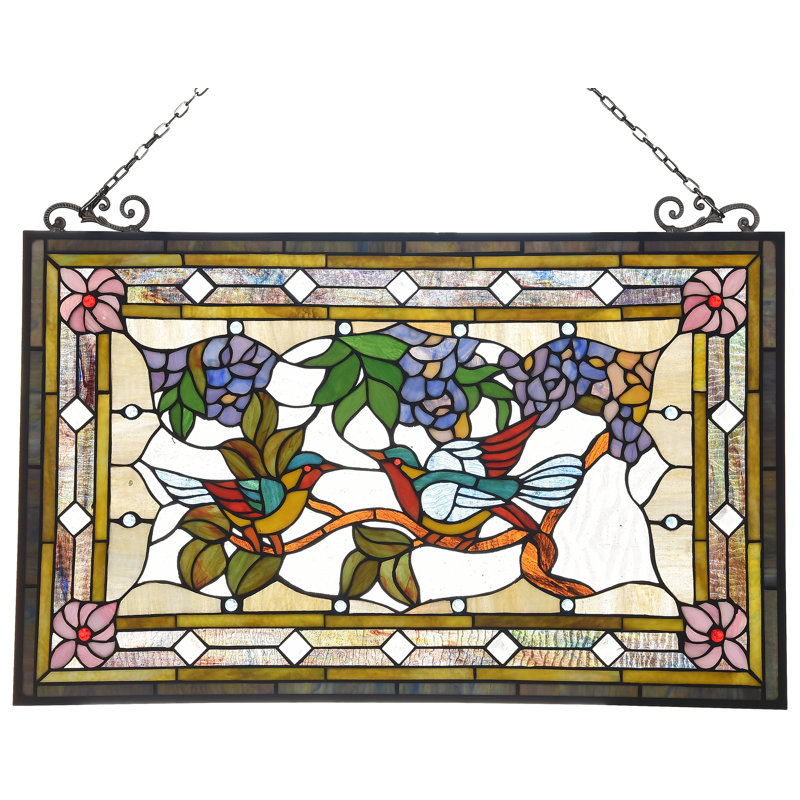 Panneau de fenêtre greeting oiseaux