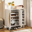Armoire de rangement pour 20 paires de chaussures avec 2 portes et 8 tablettes réglables pour le vestibule