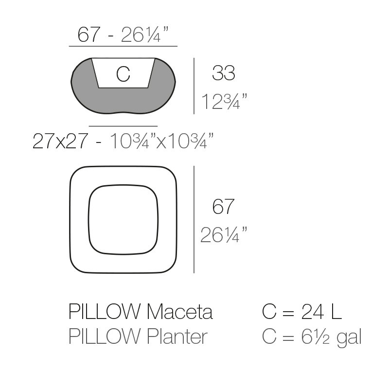 Pillow Resin Pot Planter