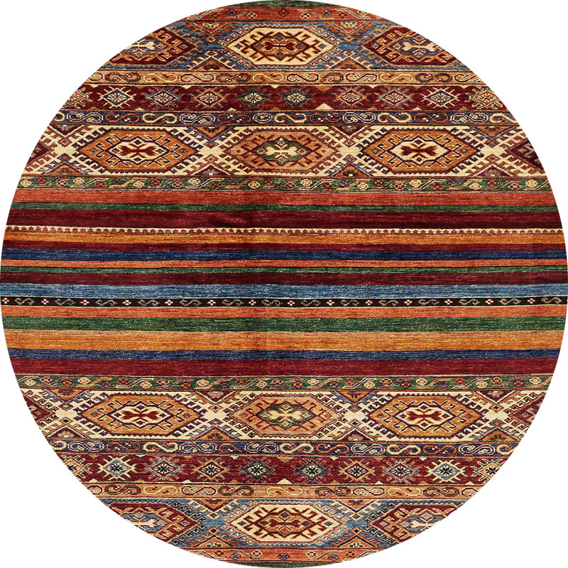 Abstract Indoor Rug, Round 4'