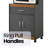 Rolling Kitchen Cart with  Microwave Shelf, Utensil Drawer, Interior Cabinet Storage Space and Locking Wheels-116087308