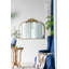 Miroir arqué 39,5 "x 35" doré avec cadre en métal