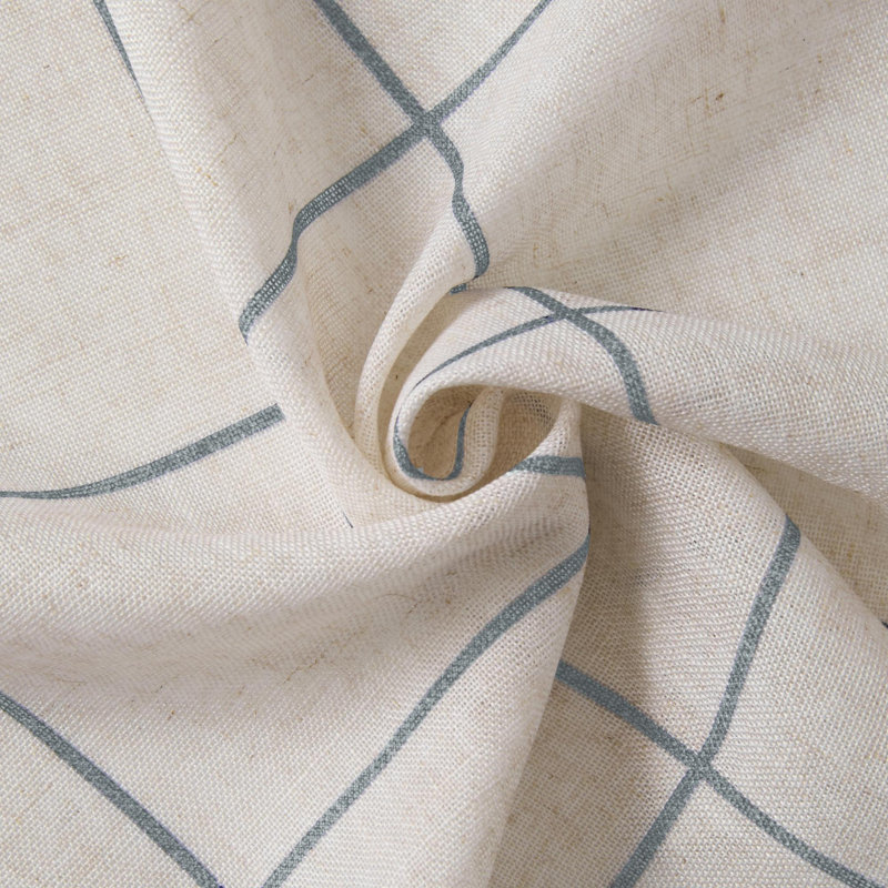 Rideau de fenêtre à passe-tringle avec passe-tringle Threadmade Brighton, bleu minéral - l 52 po x L 84 po, Bleu minéral