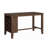 Kitchen Island & 2 Counter Stools with Dark Grey Fabric in Walnut