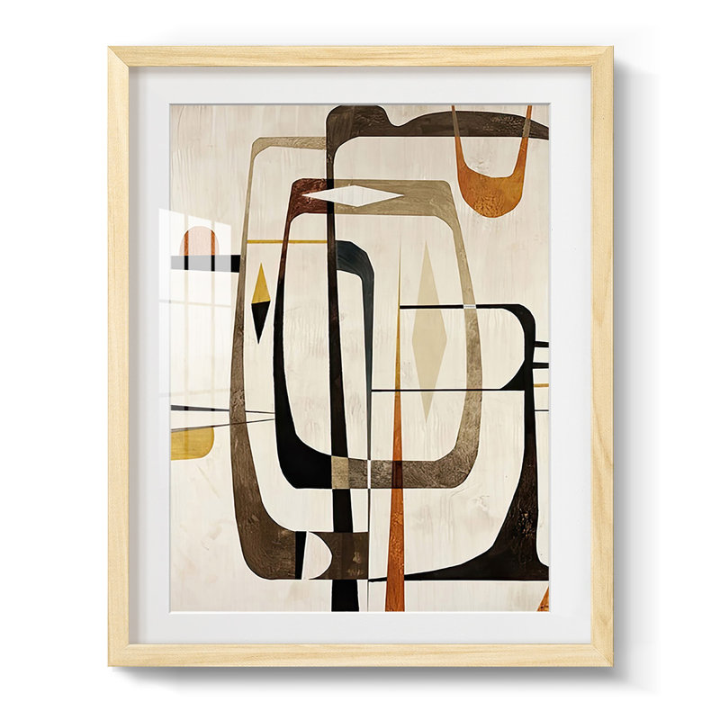 Strano Ma Vero II, peinture sur papier encadrée, Naturel