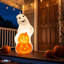 Décoration d'Halloween fantôme avec citrouilles Jack-O-Lantern pour Halloween