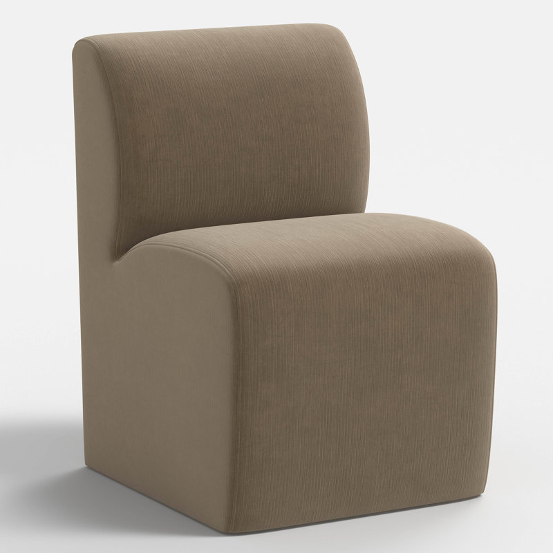Chaise Sophia, Velours performance, noyer