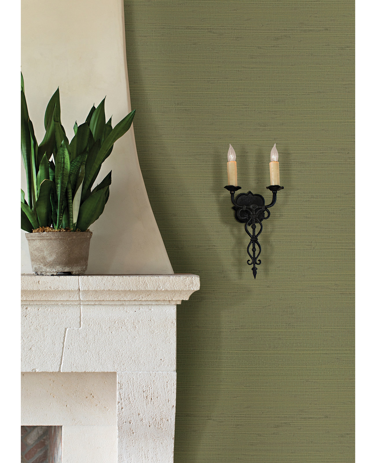 Hamza Modern Grass Cloth Abstract Wallpaper, 36" W x 24' L, Gray