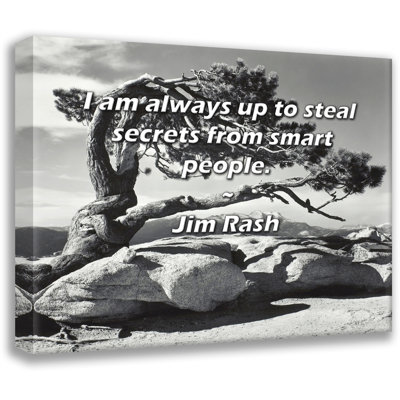 Artsy Quote "I am always up to steal secrets from smart people." By Jim Rash Gallery Wrapped Canvas