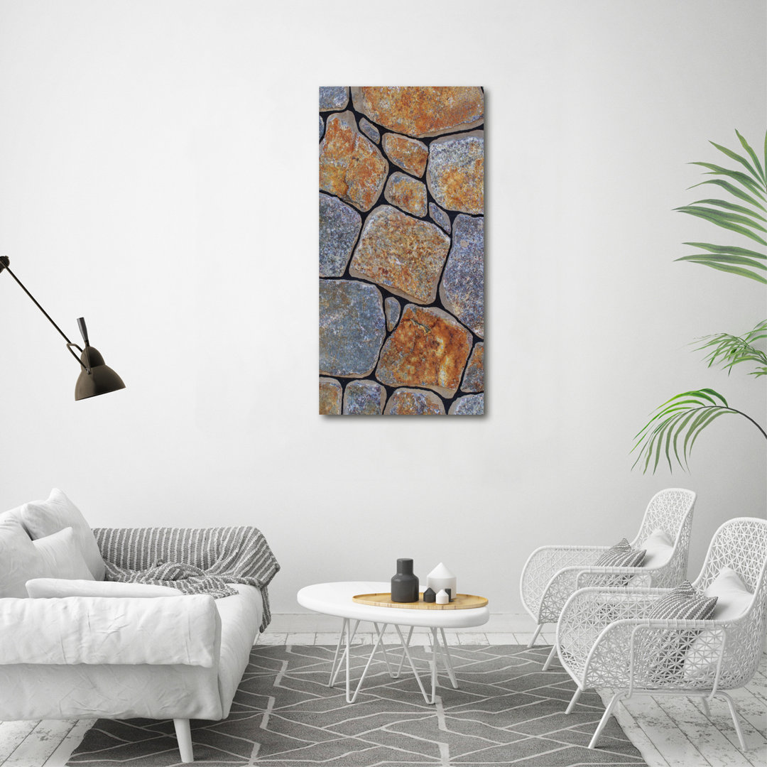 Danville Stones Background - Leinwanddrucke im Wrapped Canvas