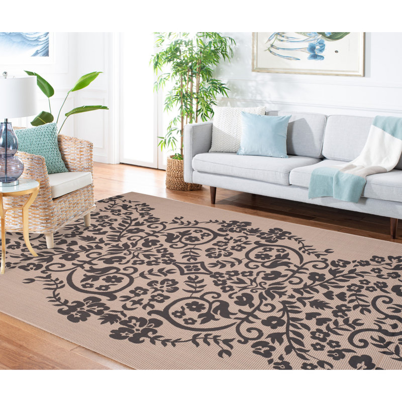 Sorensen Performance Floral Rug, Rectangle 5'3" x 7'7"