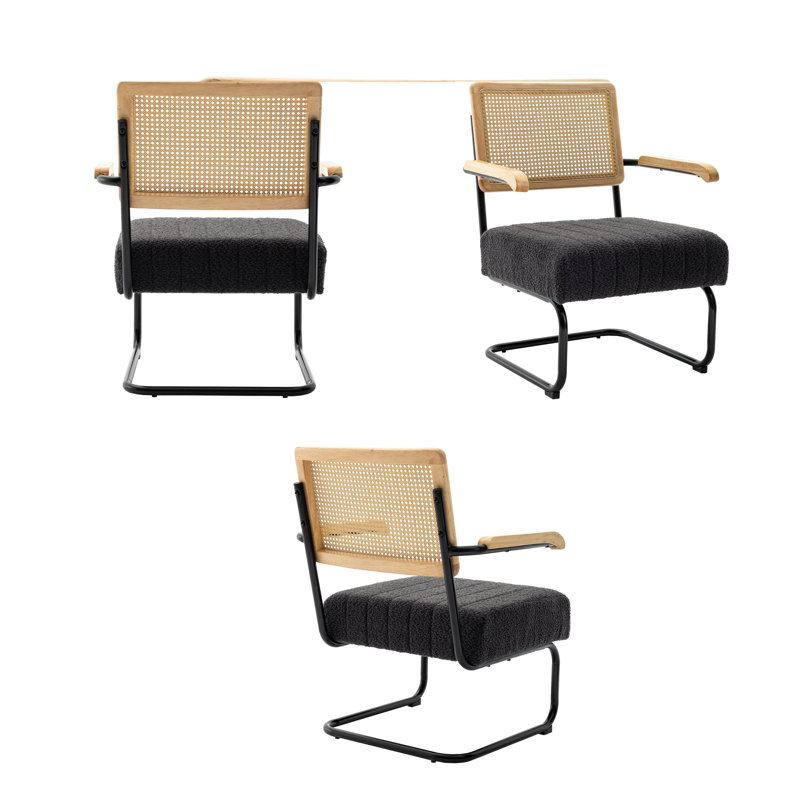 Fauteuil de 26,38 po de large Auset, Noir carbone