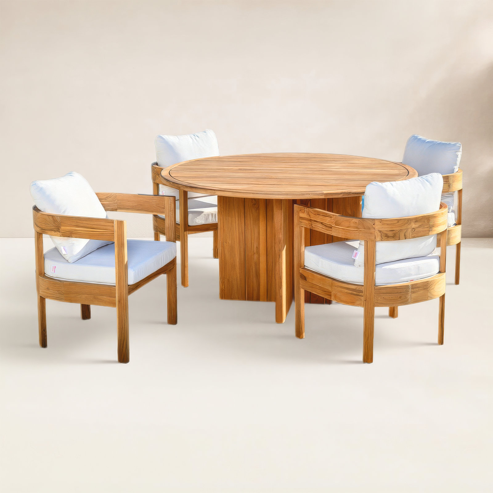 Everlee 55" Sunbrella® Patio Dining Set, White