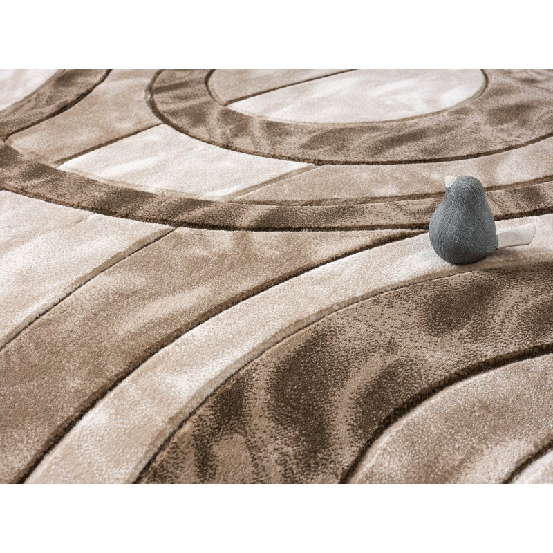 Tapis à motif géométrique abstrait de la collection Orelsi, Rectangle 7 pi 10 po x 10 pi 10 po