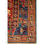 Tapis unique 5 pi Pyzryk en bleu / rouille / brun nouvel âge Pyzryk