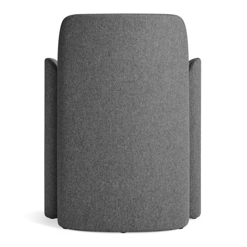 Parentheses Upholstered Arm Chair, Wool Blend Gabro Gray