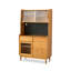 Armoire de rangement polyvalente en bois massif rétro intégrée au mur.-112806125