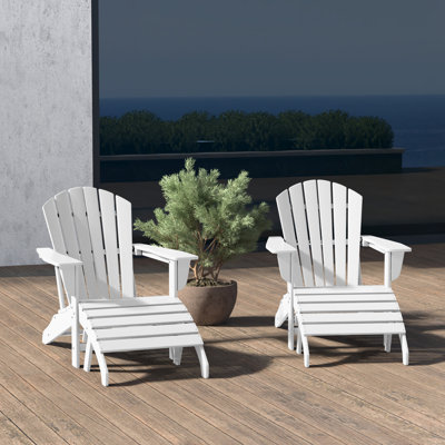 Chaise Adirondack en résine Altura avec repose-pieds