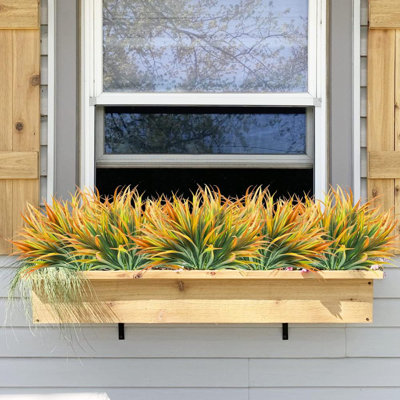 12 Bundles Outdoor Artificial Flowers With 12Pcs UV Resistant Artificial Flowers For Garden, Planters, And Outdoor Décor No Fade Fake Flowers