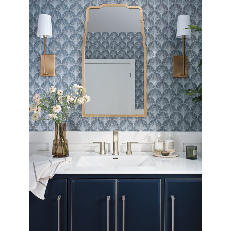 Moen Doux Two-Handle Widespread Bathroom Faucet Trim Kit, Valve Required, Brushed Nickel