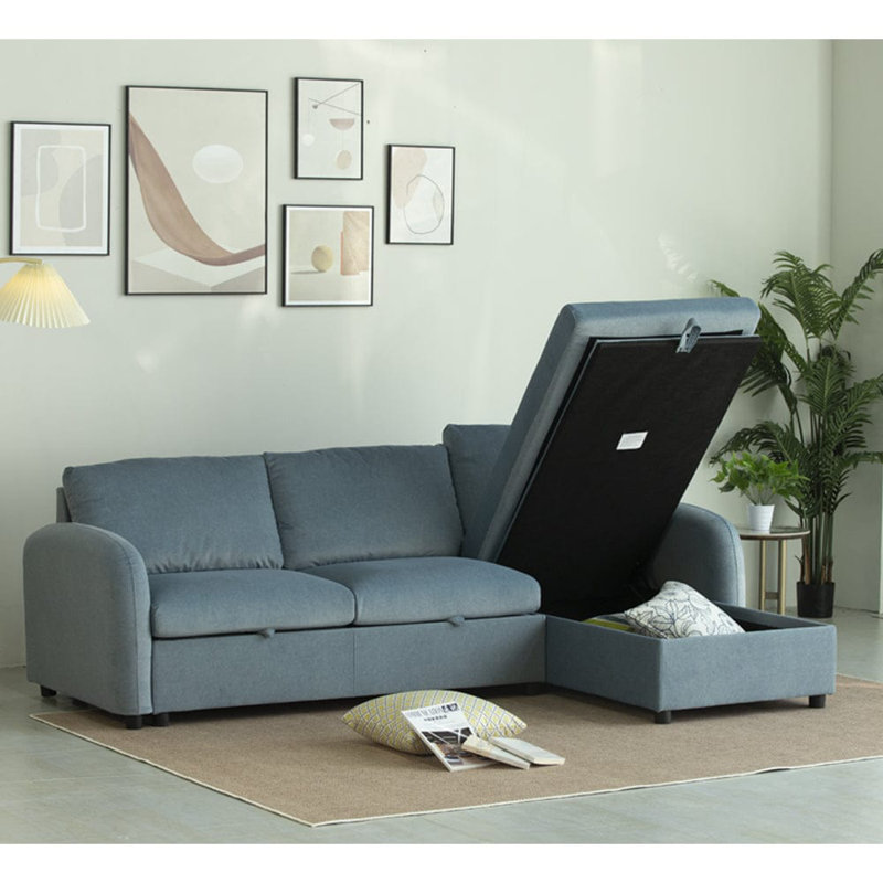 Sofa & Chaise, Blue