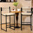 Sansoucy Of 2 Bar Stools Paper Rope Weave Dining Chairs And Metal Frame-342332492