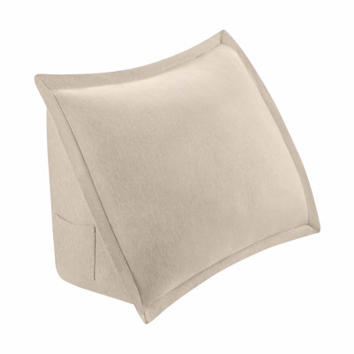 Vellux Jersey Knit Wedge Pillow (20"x15"x8") - Bed Rest Support, Pocket, Ultra Soft