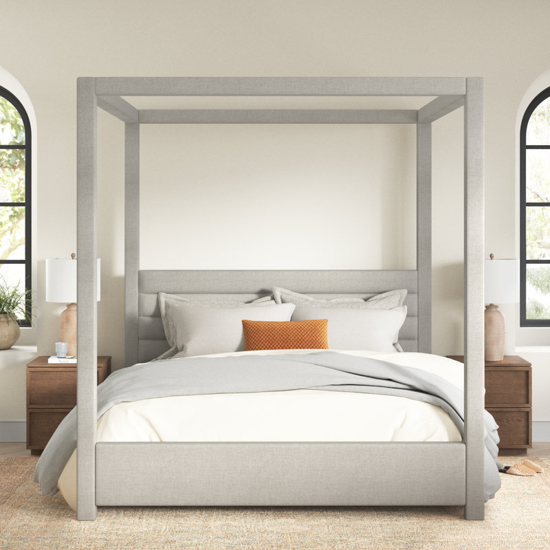 Herma Upholstered Canopy Bed, California King