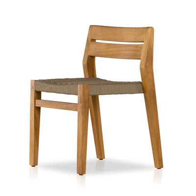 Fillian Teak Patio Dining Side Chair -  Loon Peak®, 5E53484E415D4CDF89EB3F11EB667C32