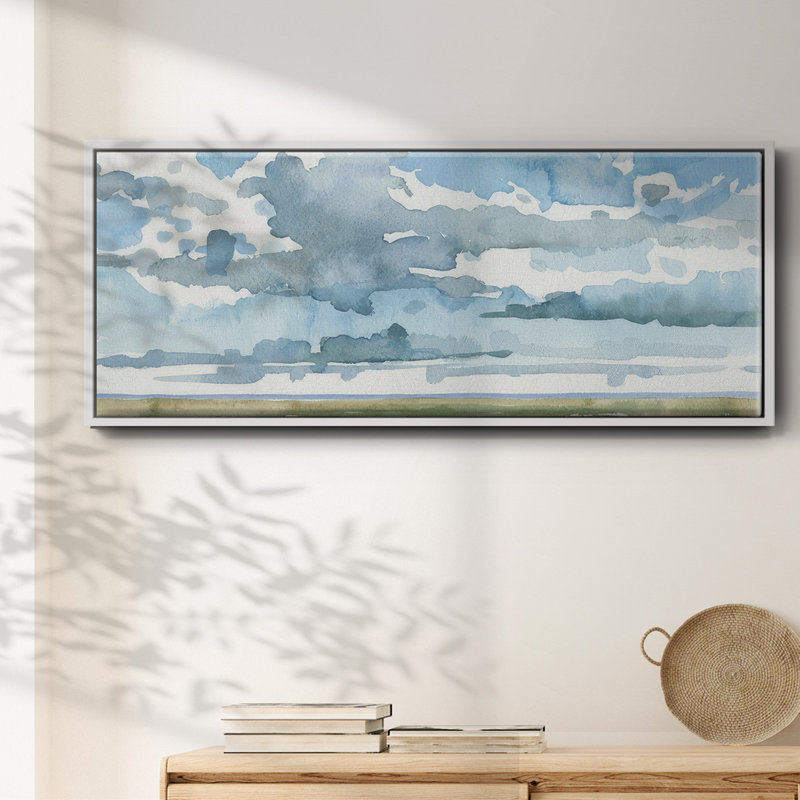Open Sky Study II- Framed Canvas, 8" H x 20" W