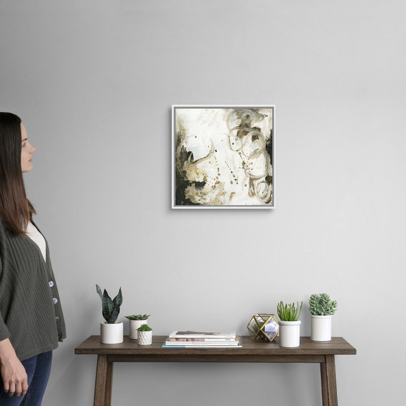 " Friendship I " by Joyce Combs Painting Print, 18" H x 18" W x 1.75" D, White Floating Frame Canvas