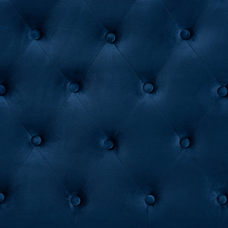 Tête de lit tapissier Clementine, Grand, Bleu