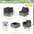 Rebbecca 8 - Person Patio Furniture Set with Swivel Rocker, Outdoor Wicker Rattan Sectional Seating Group with Cushions, All Weather Sofa Conversation Set with Fire Pit Table for Garden Backyard-2133259554