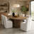 Upholstered Dining Chairs With Casters, Modern Solid Wood Side Chair With Rollers, No Assembly Required, Dining Room, Bedroom, Kitchen, Reading Room-1399058902