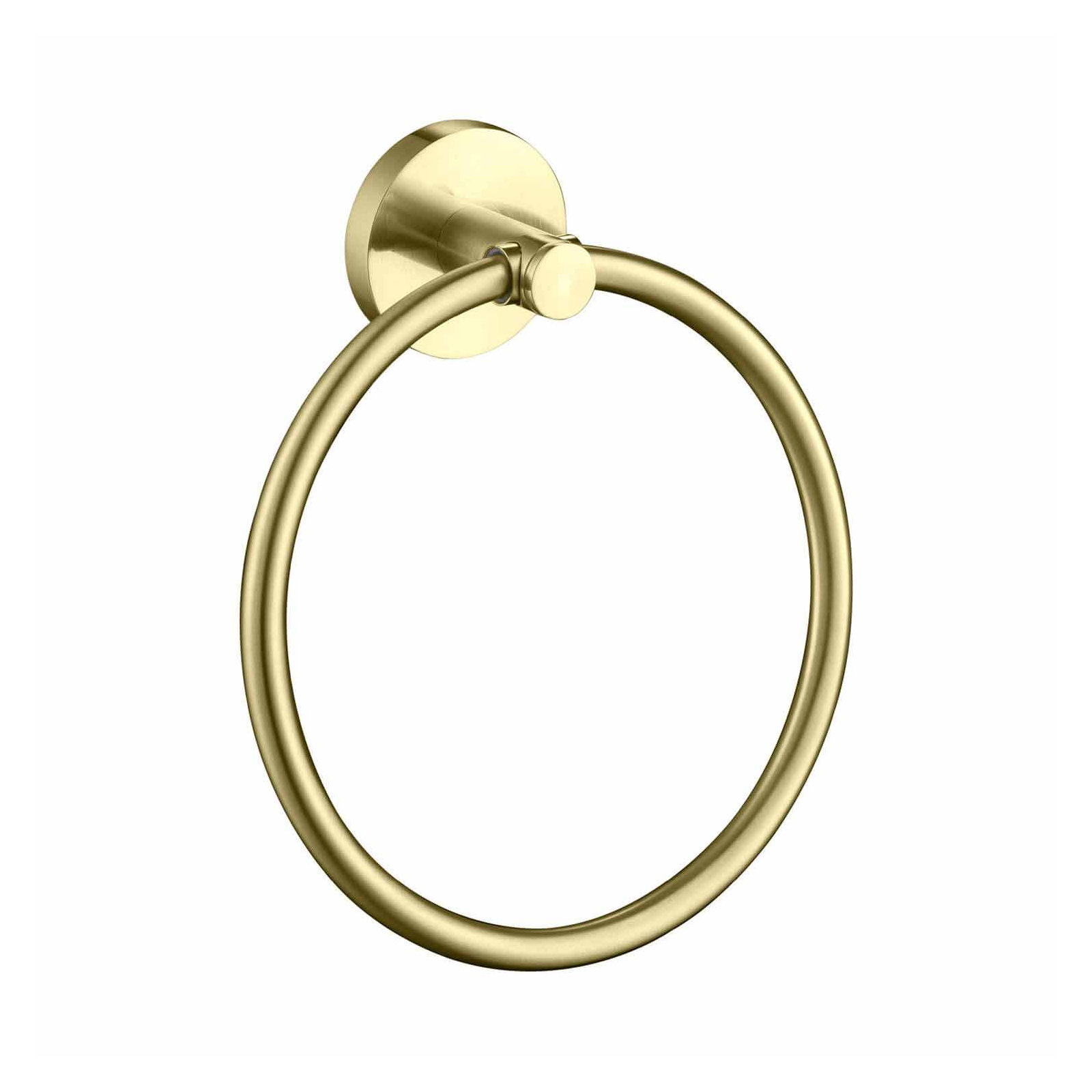 Circular Bathroom Towel Ring, Brushed Gold