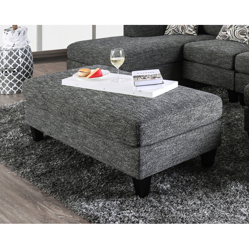 51.6" W Transitional Ottoman, Gray