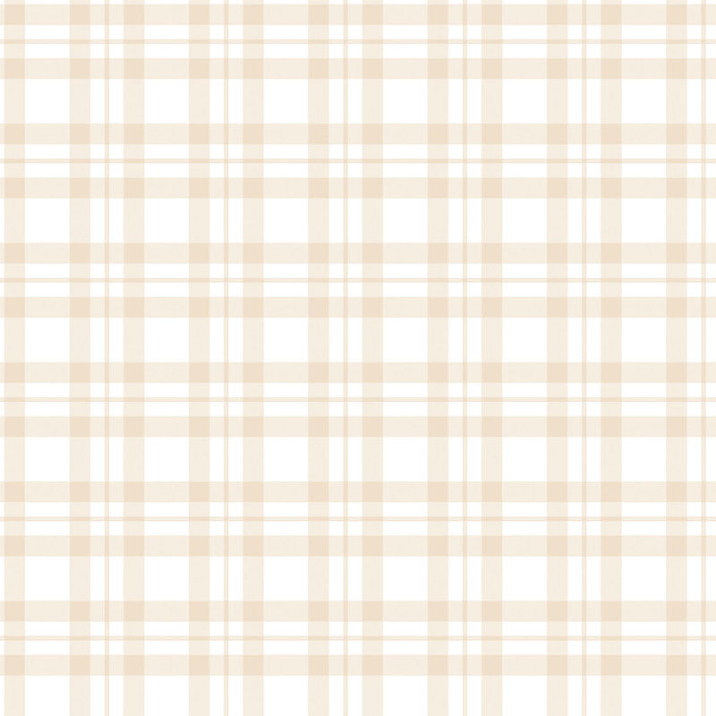 Tiny Tots 2 Plaid Design 33' L x 21" W Wallpaper Roll, Beige