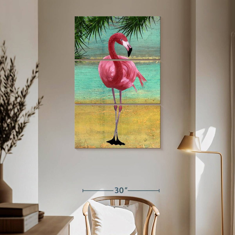 Brampt Flamingo Frame I, 65" H x 42" W