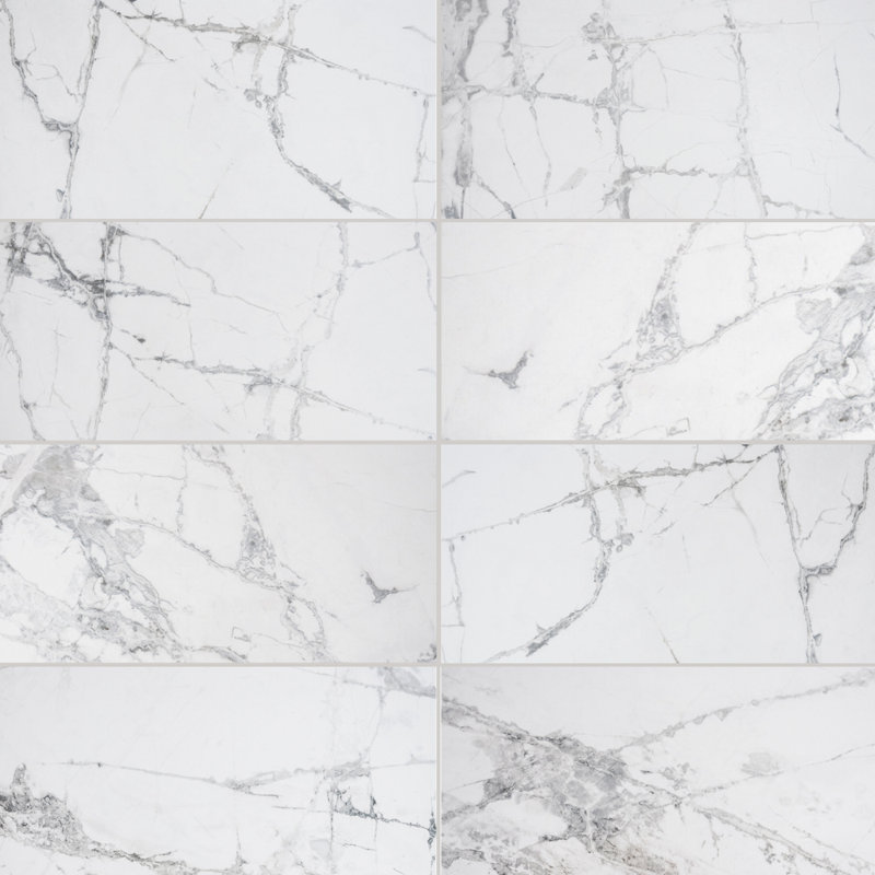 Penthouse 12" x 24" Porcelain Marble Look Wall & Floor Tile, Mountain Treasure
